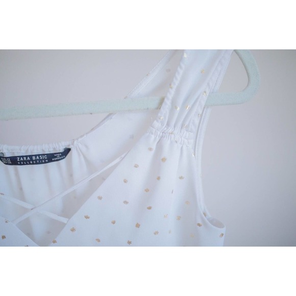 ZARA Basic collection tank top with gold dots - Size XS - EUC - Picture 3 of 8